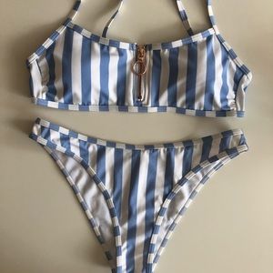 Ardene Blue and White striped bikini!